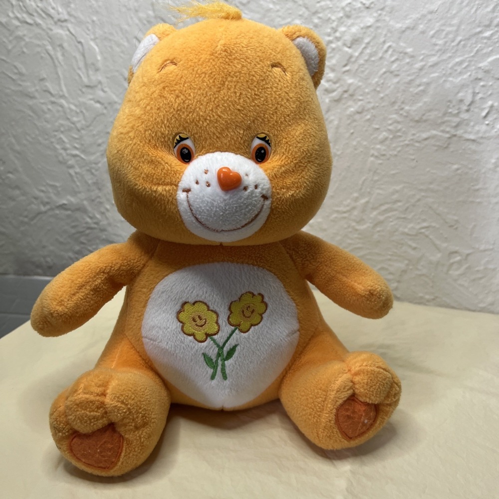 2003 Vintage Friendship Bear Orange Care Bear Plush 13"‎ Nanco